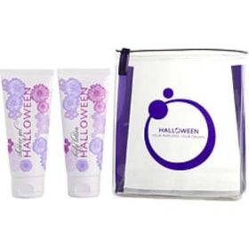 Halloween By Jesus Del Pozo Body Lotion 3.4 Oz & Shower Gel 3.4 Oz & Vanity Case For Women