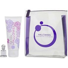 Halloween By Jesus Del Pozo Edt 0.15 Oz Mini & Body Lotion 3.4 Oz & Cosmetic Bag For Women