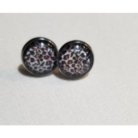 Animal Print 12mm Stud Earrings
