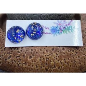 Gold Flake Resin Studs