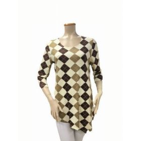 3/4 Sleeve Asymmetrical Tunic Loose Long Blouse Top