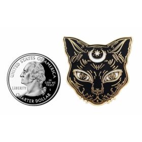Luna the Black Cat - Enamel Cat Pin