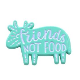 "Friends Not Food" Vegan / Vegetarian Pride Pin