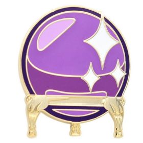 Crystal Ball Enamel Pin - Occult & Kawaii Pin for Psychics, Fortune Tellers, Palm Readers, Tarot Readers & Indigo Children