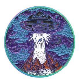 Alien / UFO abduction enamel pin