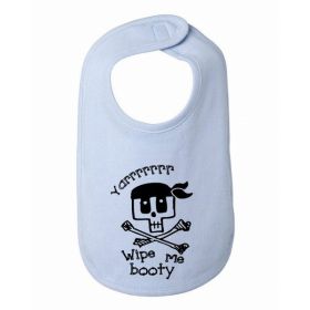 Wipe me Booty Pirate Funny Baby and Toddler Bib  One Size