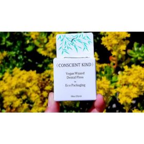 Vegan Waxed Bamboo Charcoal Dental Floss - Mint Flavor - 33yrds